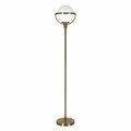 Hudson & Canal Henn &amp; Hart  Cieonna Brass Globe &amp; Stem Floor Lamp FL0287
